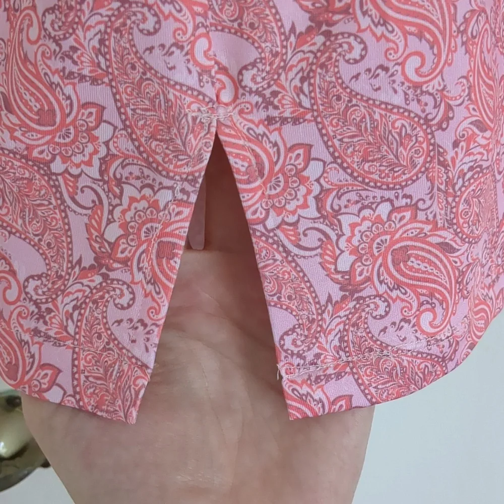 Medium Pink and Purple Paisley Activewear Skort Golf Slimour Sears
